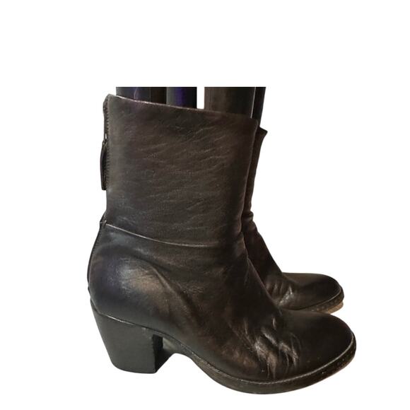 Catarina Martins Boots Zip Up Bootie Leather Ankle Antique Brown Size 38 US 8 - Picture 2 of 8